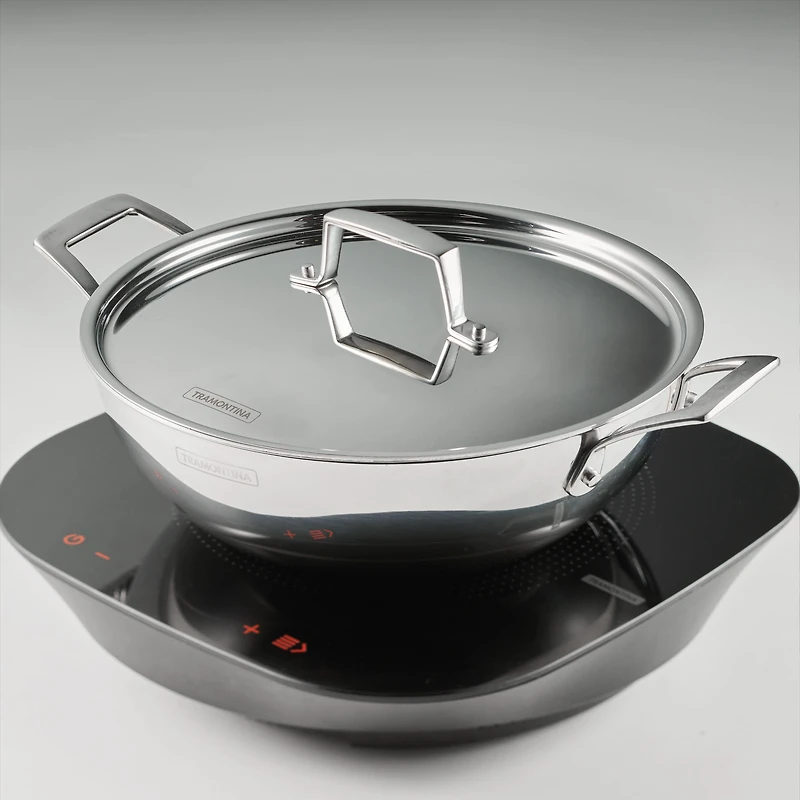 Kadai Utsava tri-plis avec couvercle, 6,25 pintes