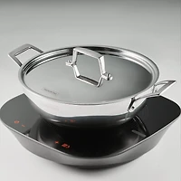 Kadai Utsava tri-plis avec couvercle, 6,25 pintes
