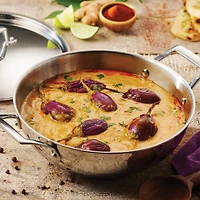 Kadai Utsava tri-plis avec couvercle, 4 pintes