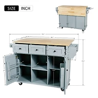 Kitchen Island Cart with Wheels