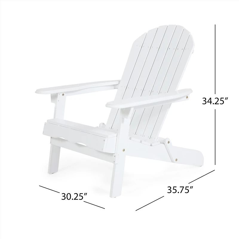 Chaise Adirondack pliante en bois d'acacia