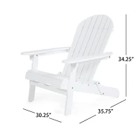 Chaise Adirondack pliante en bois d'acacia