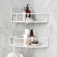 Ensemble de 2 Bacs de douche de coin « Cubiko »