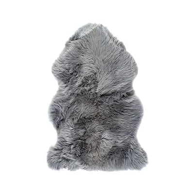 Grey New Zealand Sheep Skin Rug 2' x 3'