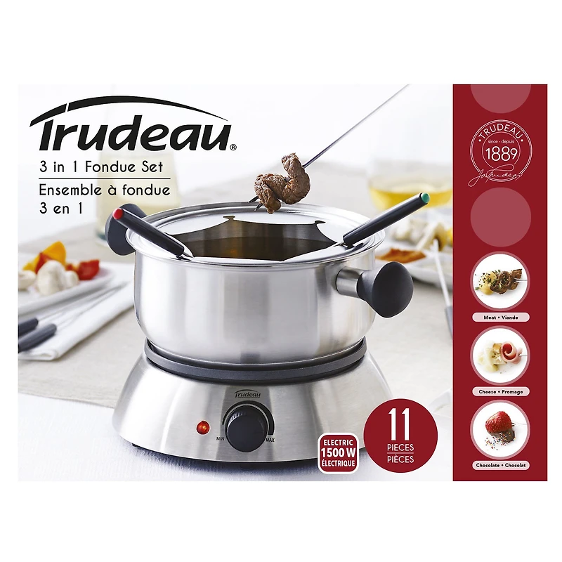 Trudeau DIDO 3-in-1 Electric Fondue Set