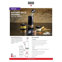 Kuhn Rikon Essential Spice Grinder Ratchet - Black
