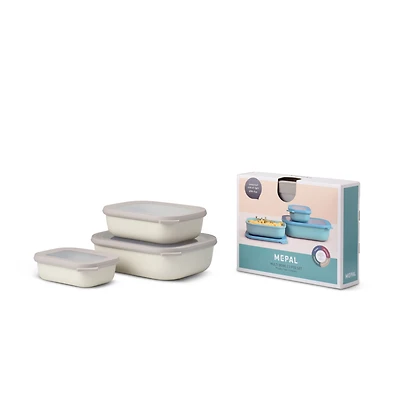 Set of 3 Cirqula Rectangular Shallow Bowls by Mepal