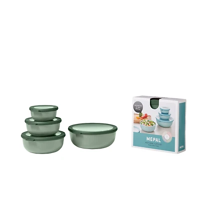 Set of 4 Cirqula Round Shallow Bowls by Mepal