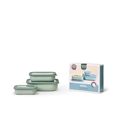 Set of 3 Cirqula Rectangular Shallow Bowls by Mepal