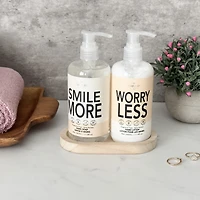 Fragrance Free Hand Soap & Lotion Gift Set with Wood Tray