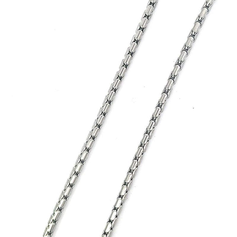Luenzo 3mm Long Box Chain 24" Necklace