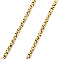 Luenzo 5mm Box Link Chain 24" Necklace Gold Plated