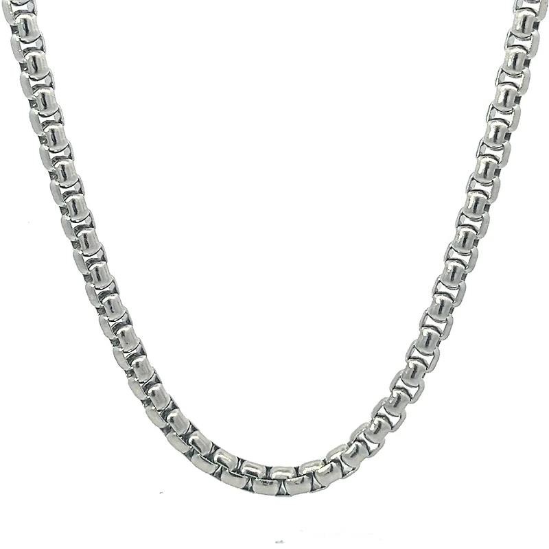 Luenzo 5mm Box Link Chain 24" Necklace