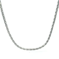 Luenzo 3mm Long Box Chain 24" Necklace