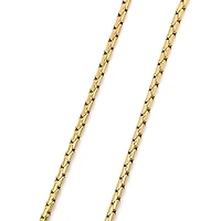 Luenzo 3mm Long Box Chain 24" Necklace Gold Plated