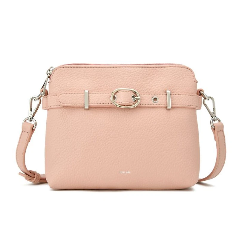 Sac bandoulière double VEDA - Rose Pale