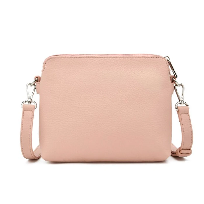Sac bandoulière double VEDA - Rose Pale