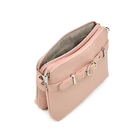Sac bandoulière double VEDA - Rose Pale
