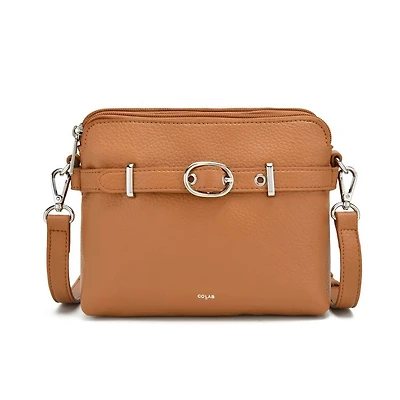 Sac bandoulière double VEDA - Camel