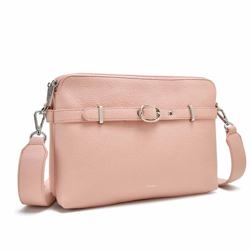 Sac bandoulière double ZOE - Rose Pale