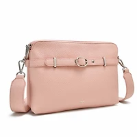 Sac bandoulière double ZOE - Rose Pale