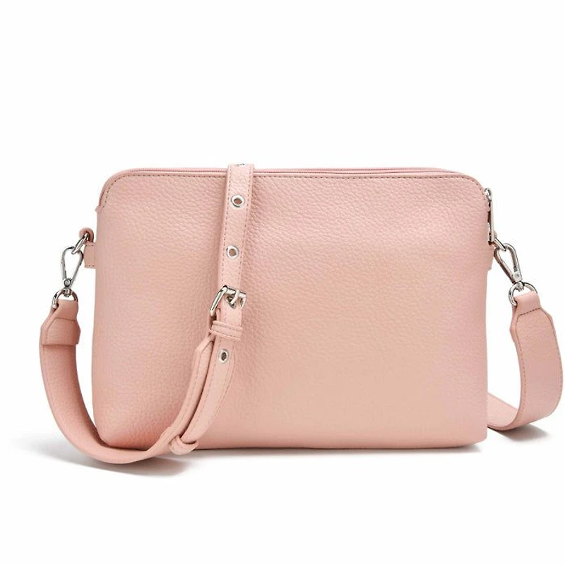 Sac bandoulière double ZOE - Rose Pale
