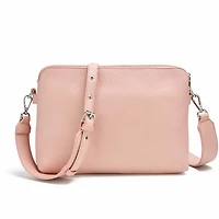 Sac bandoulière double ZOE - Rose Pale