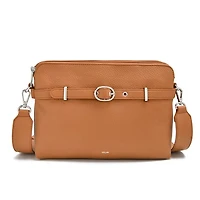 Sac bandoulière double ZOE - Camel