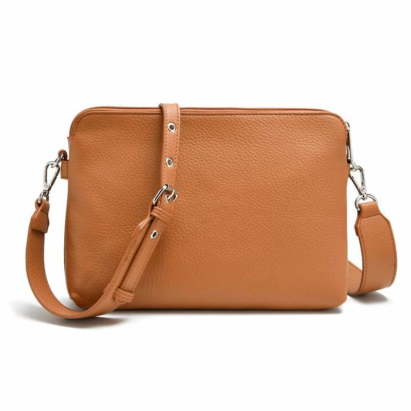 Sac bandoulière double ZOE - Camel