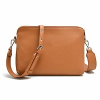 Sac bandoulière double ZOE - Camel