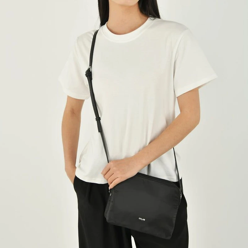 MICAH NYLON CROSSBODY - Black