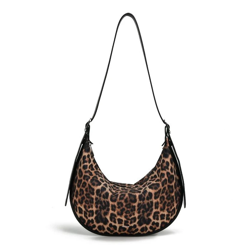 AMIE NYLON CROSSBODY - Leopard