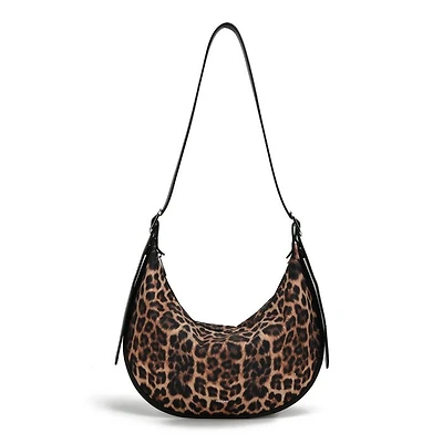 AMIE NYLON CROSSBODY - Leopard