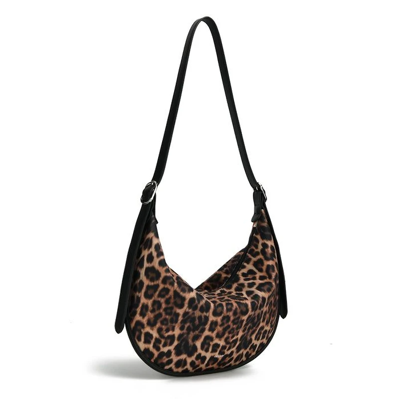 AMIE NYLON CROSSBODY - Leopard