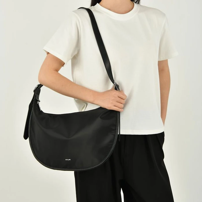 AMIE NYLON CROSSBODY - Black