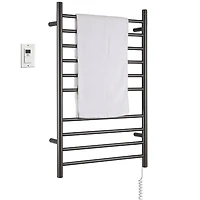 Ancona Novara Dual 10-Bar Hardwire and Plug-in Wall Mount Towel Warmer in Oil Rubbed Bronze
