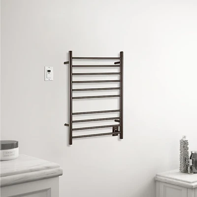 Ancona Novara Dual 10-Bar Hardwire and Plug-in Wall Mount Towel Warmer in Oil Rubbed Bronze