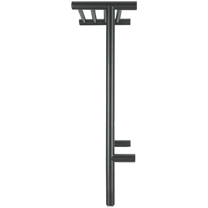 Miazzo 5-Bar Electric Wall Mount Plug-In and Hardwire Towel Warmer with Shelf and Wall Timer in Matte Black