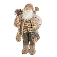 Brown and Light Grey Nordic Santa Figurine