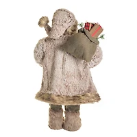 Brown and Light Grey Nordic Santa Figurine