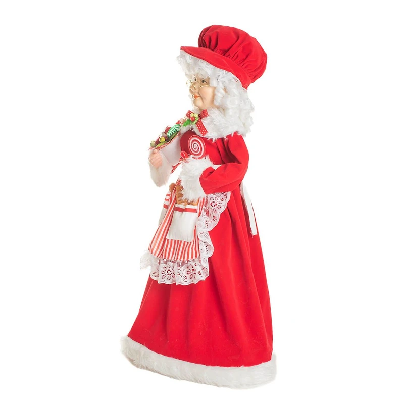 Red and White Classic Mrs. Claus Figurine