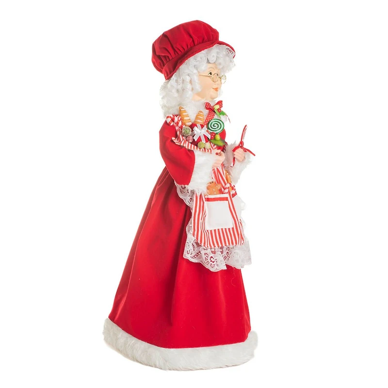 Red and White Classic Mrs. Claus Figurine