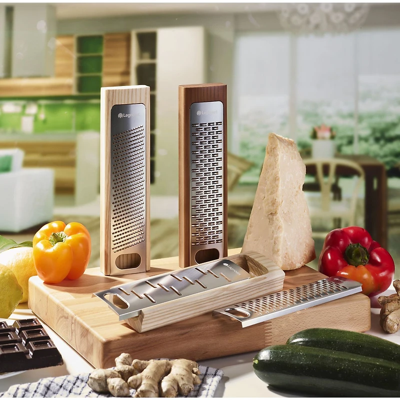 Gratta Dark Wood Multi-Function Stainless Steel Grater