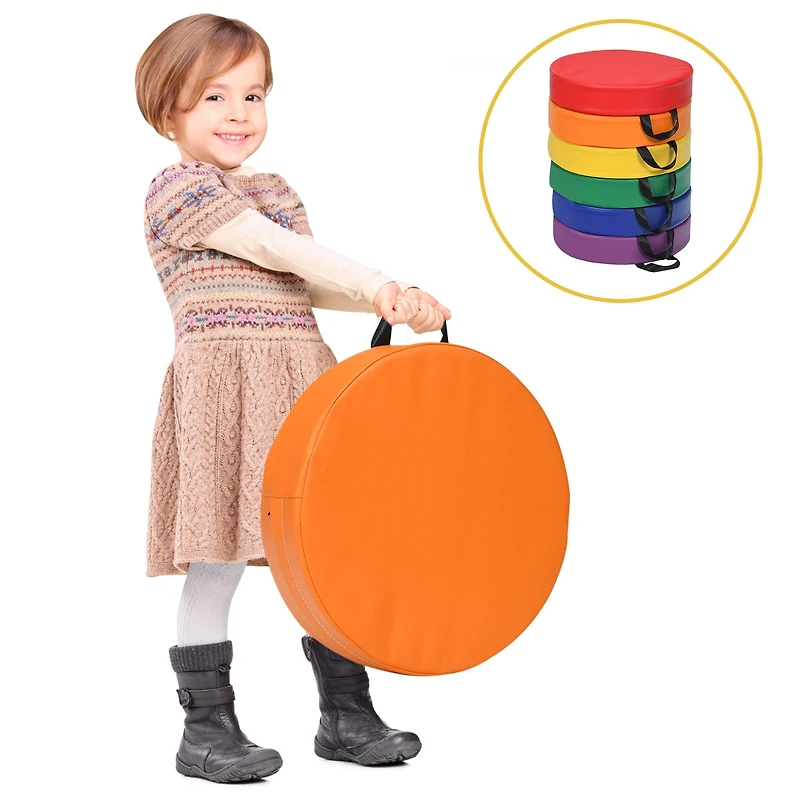 Coussins de sol ronds 6 pièces