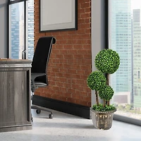 30" Artificial Topiary Triple Ball Tree Indoor and Outdoor UV Protection