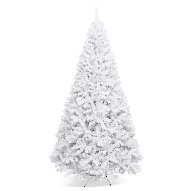 Arbre de Noël artificiel à charnières avec base en métal – 9 pi
