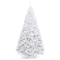 Arbre de Noël artificiel à charnières avec base en métal – 9 pi
