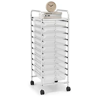 10 Drawer Rolling Storage Cart Organizer, 4 Universal Casters
