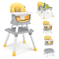 6-in-1 Convertible Baby High Chair - Yellow