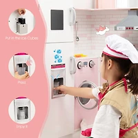 Corner Play Kitchen Wooden Toy Set, Sound and Light
